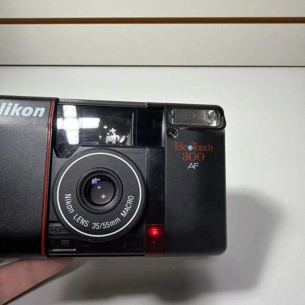 Nikon Tele Touch 300 AF Point & Shoot 35mm Film Camera 35-55mm Macro Lens TESTED